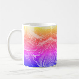 Xícara de café verde-cor-de-rosa-amarelo-claro