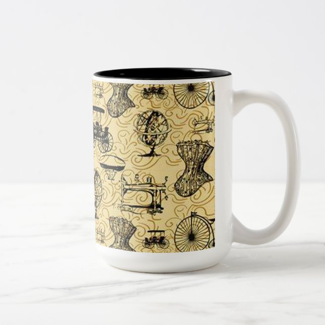Xícara de café verde-palha amarela (Direita)