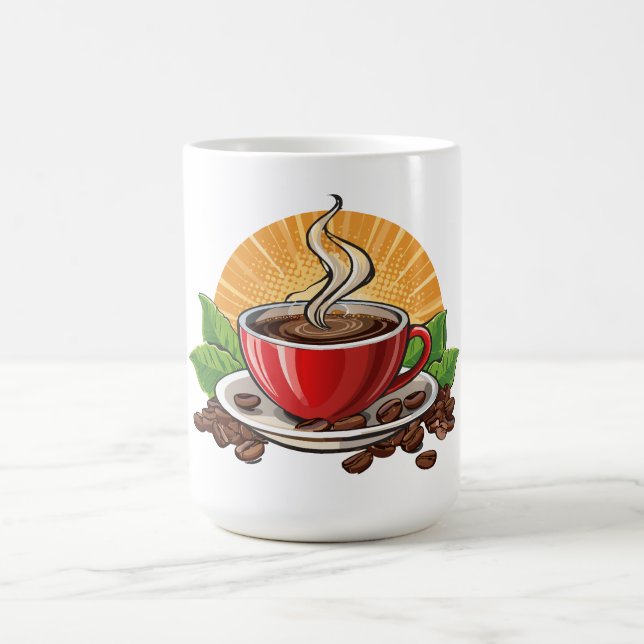 Xícara de café vermelha (Centro)