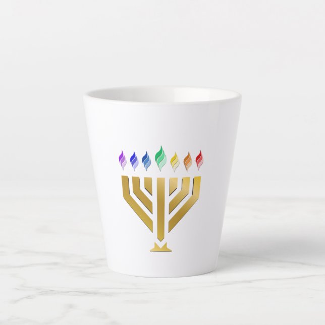 Xícara de Café Yada Yahowah Menorah (Frente)