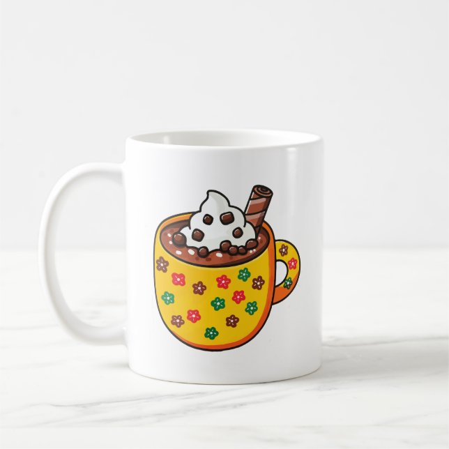 Xícara de chocolate quente  (Esquerda)