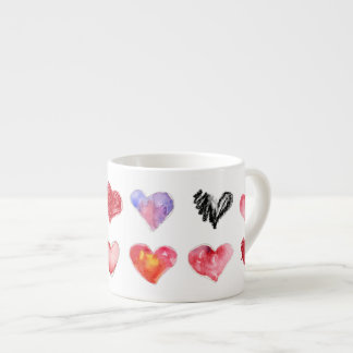 Xícara De Espresso 12 Artsy-4 Amor Corações Espresso Mug