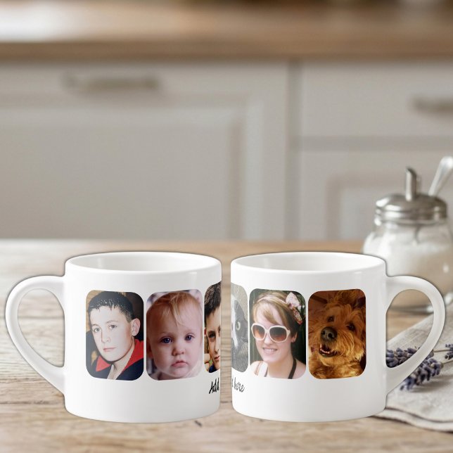 Xícara De Espresso 6 colagem de fotos adicionar texto branco (Criador carregado)