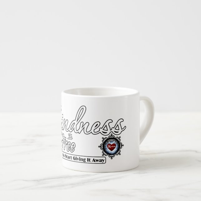 Xícara De Espresso A bondade é grátis (Frente Esquerda)