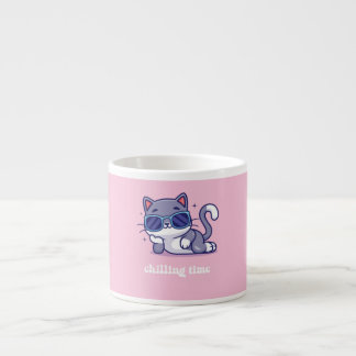 Xícara De Espresso A  coffee mug Chiiling time (pink)