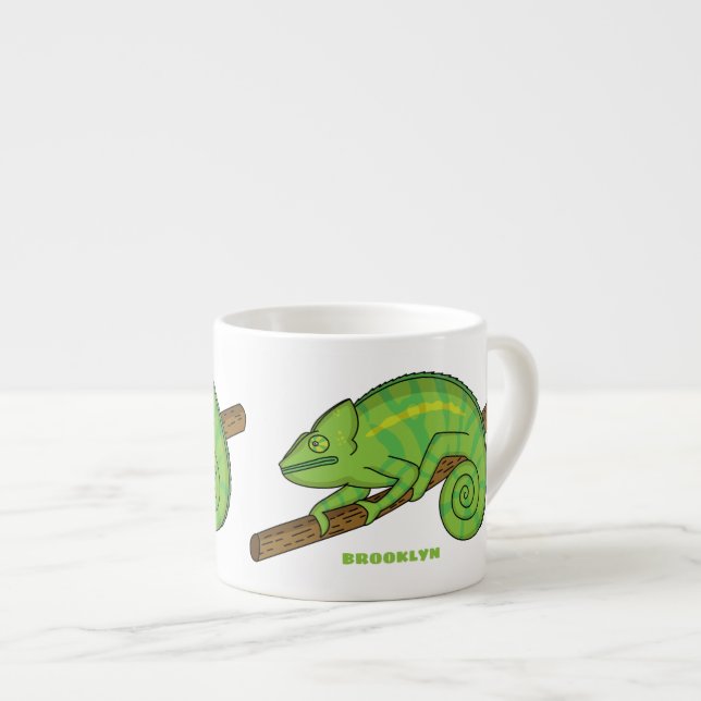 Xícara De Espresso A ilustração do camaleão de Parson (Frente Esquerda)