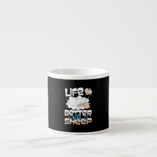 Xícara De Espresso A Vida É Melhor Com Uma Ovelha Presente para cr