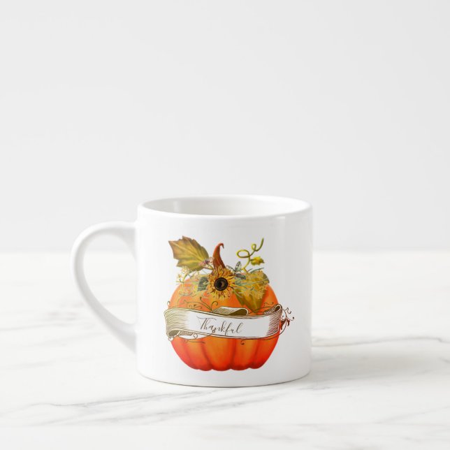 Xícara De Espresso Abóbora de outono personalizável  (Esquerda)