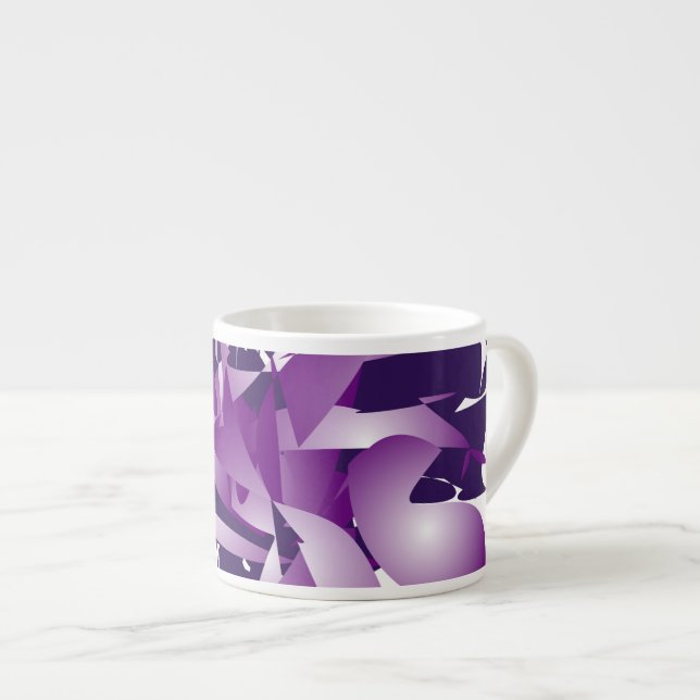 Xícara De Espresso Abstração ultravioleta (Frente Esquerda)
