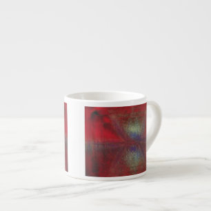 Xícara De Espresso Abstrato digital com greve de asteroides