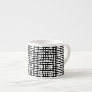 Xícara De Espresso Abstrato Optical Grid Espresso Mug