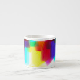 Xícara De Espresso Abstrato Popart Primary Rainbow Specialty Mug