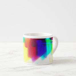 Xícara De Espresso Abstrato Popart Primary Rainbow Specialty Mug