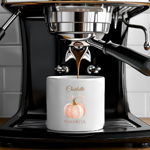 Xícara De Espresso Ação de Graças Personalizada - Queda de Abóbora Ag