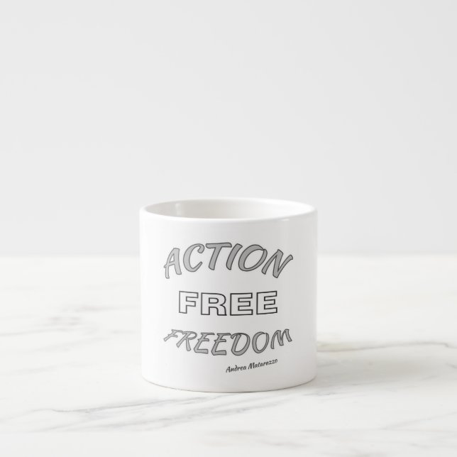 Xícara De Espresso Ação Liberdade Gratuita (Frente)