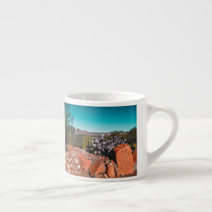 Xícara De Espresso África Deserto Paisagem Natureza Plantas Cactus