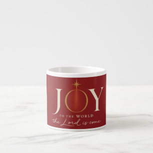 Xícara De Espresso ALEGRIA PARA O MUNDO Natal Cristão