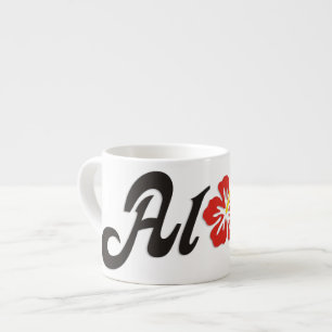 Xícara De Espresso Aloha Hibiscus - design do Havaí plano + suas idei