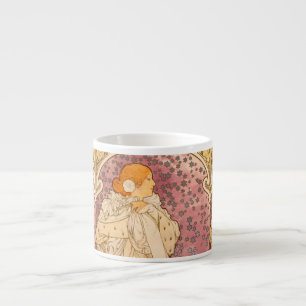 Xícara De Espresso Alphonse Mucha La Dame Aux Camelias: Art Nouveau