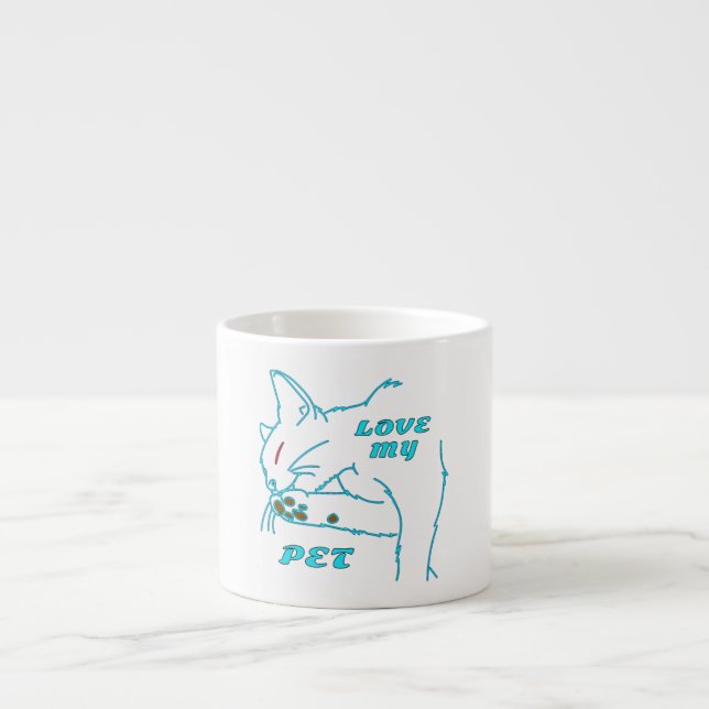 XÍCARA DE ESPRESSO AME MEU GATO DE AQUA (Frente)