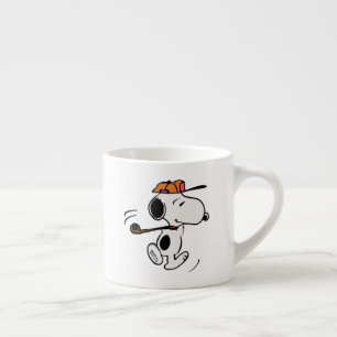 Xícara De Espresso Amendoins   Snoopy Golf Swing