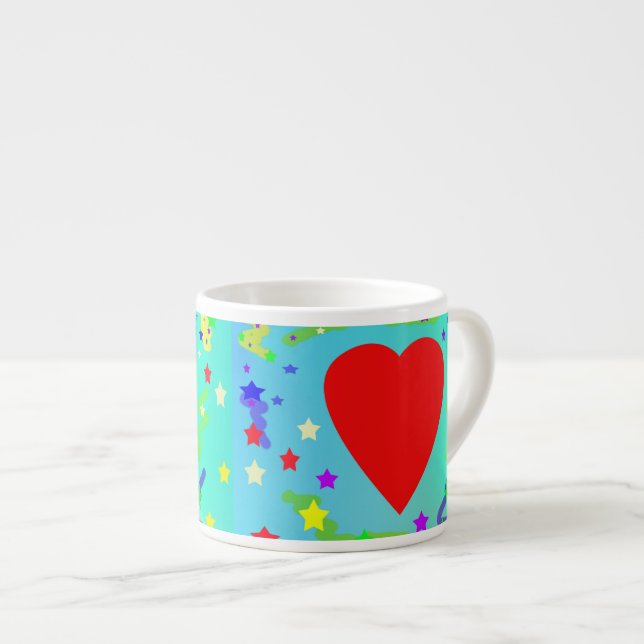 Xícara De Espresso Amor Coração (Frente Esquerda)