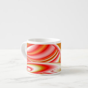 Xícara De Espresso Amor e Abstrato 3D Rainbowart Dourado