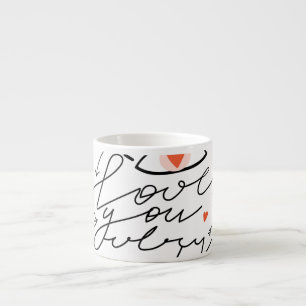 Xícara De Espresso Amor nos Olhos: Vintage Beleza Romântica.