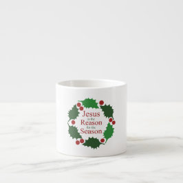 Xícara De Espresso Anel de Holly Jesus Motivo da Estação Espresso Mug