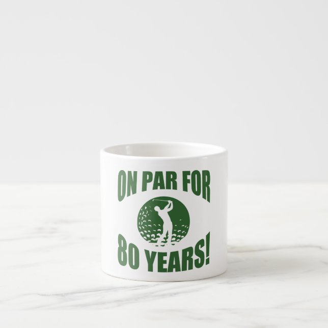 Xícara De Espresso Aniversário 80 do Golfer (Frente)