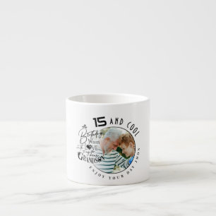 Xícara De Espresso Aniversário de Neto Minimalista Moderno