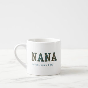 Xícara De Espresso Ano personalizado da Nana - Trendy floral Coffee M