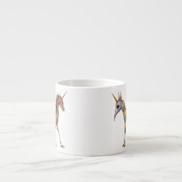 Xícara De Espresso Antigo Bestiário Arco-Íris Unicórnio