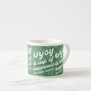 Xícara De Espresso Aproveite uma taça de felicidade Mug Motivaciona