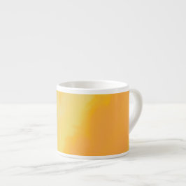 Xícara De Espresso Aquarela Laranja Citrino Ensolarado 