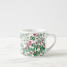 Xícara De Espresso Aquarela Rústica de País de Visco Pintada à Mão