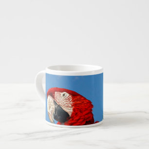 Xícara De Espresso Arara azul e arara amarela e uma caneca-escarlate