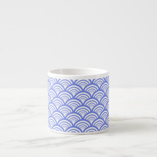 Xícara De Espresso Arco de vieira em azul poeirado geométrico Art Dec