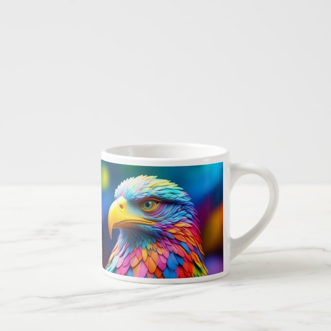 Xícara De Espresso Arco-Íris - Bald Eagle-654568 (Direita)