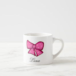 Xícara De Espresso Arco Rosa Fofo Personalizado Menina Crianças