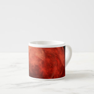 Xícara De Espresso Arte Abstrata Galáxia Vermelha