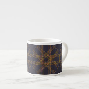 Xícara De Espresso Arte de padrão dinâmica, moderna, legal, de linh