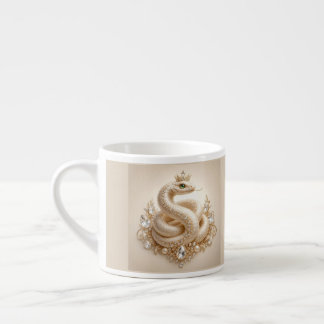 Xícara De Espresso Arte de Pingente de Coroa de Serpente de Cristal B