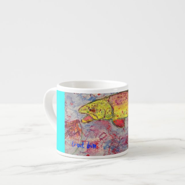 Xícara De Espresso arte do vagabundo da truta (Frente Esquerda)