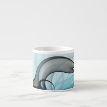 Arte Fractal Moderna Abstrata Antracite Cinza Azul