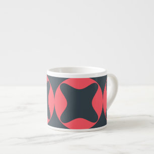 Xícara De Espresso Arte geométrica vibrante, viva, simples e abstrato