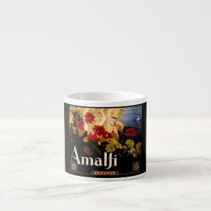 Xícara De Espresso Arte Gráfico de Poster de Viagem Vintage Amalfi It