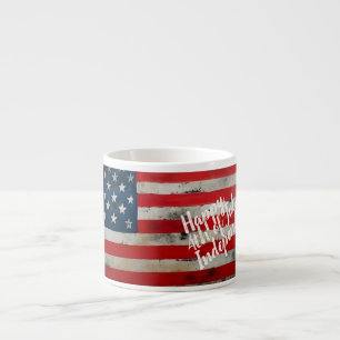 Xícara De Espresso Arte Patriótica do Dia da Independência de 4 de Ju