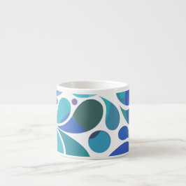 Xícara De Espresso Ártico Cinto Azul Aqua, Púrpura Decoração De Aquar