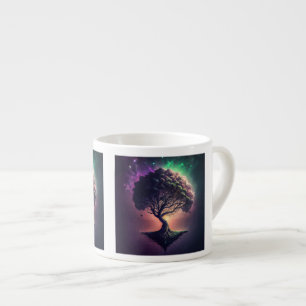 Xícara De Espresso Árvore no Espaço - Mug Espresso